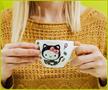 Sanrio Hello Kitty Black Cat Bone China Teacup and Saucer Set | Holds 7 Ounces