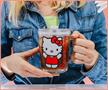 Sanrio Hello Kitty Red Outfit Glass Mug With Lid | Holds 14 Ounces