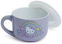 Sanrio Hello Kitty Rainbow 24-Ounce Ceramic Soup Mug With Vented Lid