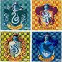 Harry Potter House 4 Piece Glass Coaster Set