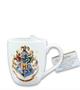 Harry Potter Hogwarts 18oz Ceramic Mug & 5 x 2.5 Inch Wall Sign Gift Set