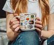 Harry Potter Hogwarts Allover Icons Ceramic Stacking Mug | Holds 13 Ounces