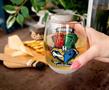 Harry Potter Animal Crests Teardrop Stemless Wine Glass | Holds 20 Ounces