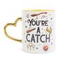Harry Potter Quidditch "You're A Catch" Sculpted Handle Ceramic Mug | 14 Ounces