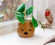 Harry Potter Mandrake Face 6 Inch Ceramic Planter with Faux Plant