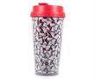 Hello Kitty All-Over Faces 16oz Double Wall Plastic Travel Mug