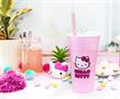 Sanrio Hello Kitty Pink Plastic Tumbler With Lid and Straw | Holds 32 Ounces