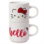 Hello Kitty Script Face 13oz Ceramic Mug Stack Set