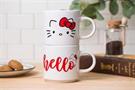 Hello Kitty Script Face 13oz Ceramic Mug Stack Set
