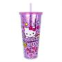 Sanrio Hello Kitty Rainbow Confetti Carnival Cup With Lid and Straw | 32 Ounces