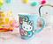 Hello Kitty Pastel on Rainbow 16oz Wide Rim Ceramic Mug