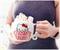 Sanrio Hello Kitty Hearts Ceramic Coffee Cup With Loop Handle | Holds 16 Ounces