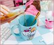 Sanrio Hello Kitty Stacked Sweets Ceramic Glitter Latte Mug | Holds 25 Ounces