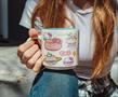 Hello Kitty "Kawaii Tokyo" Allover Icons Ceramic Stacking Mug | Holds 13 Ounces
