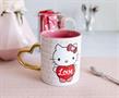 Sanrio Hello Kitty Love Heart-Shaped Handle Ceramic Mug | Holds 14 Ounces