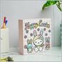 Sanrio Hello Kitty "Happy Easter" 6 x 6 Inch Wood Box Sign