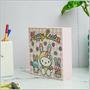 Sanrio Hello Kitty "Happy Easter" 6 x 6 Inch Wood Box Sign