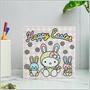 Sanrio Hello Kitty "Happy Easter" 6 x 6 Inch Wood Box Sign