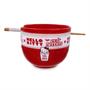 Sanrio Hello Kitty x Nissin Cup Noodles Red Ceramic Ramen Bowl and Chopstick Set