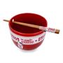 Sanrio Hello Kitty x Nissin Cup Noodles Red Ceramic Ramen Bowl and Chopstick Set