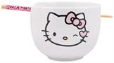 Sanrio Hello Kitty Winking 20-Ounce Ceramic Ramen Bowl With Chopsticks