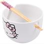 Sanrio Hello Kitty Winking 20-Ounce Ceramic Ramen Bowl With Chopsticks