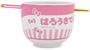 Sanrio Hello Kitty Tokyo Pink Stripes Ramen Bowl with Chopsticks