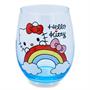 Sanrio Hello Kitty Rainbow Peek Stemless Wine Glass | Holds 20 Ounces