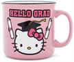 Sanrio Hello Kitty "Hello Grad" Ceramic Glitter Camper Mug | Holds 20 Ounces