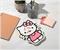 Sanrio Hello Kitty Pink Outfit Sculpted Ceramic Trinket Tray Dish