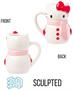 Sanrio Hello Kitty Snowman 20 Ounce 3D Sculpted Ceramic Mug