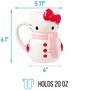 Sanrio Hello Kitty Snowman 20 Ounce 3D Sculpted Ceramic Mug