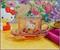 Sanrio Hello Kitty Flowers Glass Teacup and Saucer Set