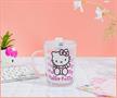 Sanrio Hello Kitty Pink Outfit Glass Mug With Lid | Holds 14 Ounces