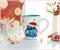 Disney Lilo & Stitch Santa Hat Jumbo Curved Ceramic Latte Mug | Holds 25 Ounces