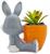 Looney Tunes Bugs Bunny 5-Inch Ceramic Mini Planter With Artificial Succulent