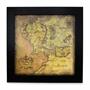 The Lord of the Rings Middle-earth Map Hanging Sign Framed Wall Art | 12 Inches