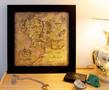 The Lord of the Rings Middle-earth Map Hanging Sign Framed Wall Art | 12 Inches