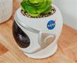 NASA Space Helmet 6 x 5 inch Ceramic Planter w/ Artificial Plant