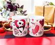 Disney Nightmare Before Christmas Jack and Sally Sculpted Handle Ceramic Mug Set
