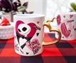 Disney Nightmare Before Christmas Jack and Sally Sculpted Handle Ceramic Mug Set