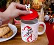 Disney The Nightmare Before Christmas Santa Jack Ceramic Mug With Sculpted Lid