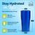 Metallic Royal Blue Stainless Steel Tumbler With Open-Sip Lid | Holds 20 Ounces