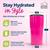 Metallic Hot Pink Stainless Steel Tumbler With Open-Sip Lid | Holds 20 Ounces