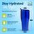 Metallic Royal Blue Stainless Steel Tumbler With Flip Lid | Holds 30 Ounces