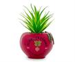 The Office Schrute Farms Rustic 8.25 x 4.5 Inch Ceramic Planter w/Artificial Plant