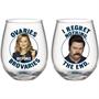 Parks and Recreation Ron & Leslie 2-Piece 20 Ounce Stemless Glass Set