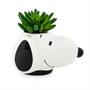 Peanuts Snoopy Face Ceramic Mini Planter with Artificial Succulent