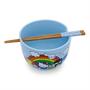 Sanrio Hello Kitty and Friends Rainbow Ceramic Ramen Bowl and Chopstick Set