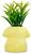 Sanrio Pompompurin 3-Inch Ceramic Mini Planter With Artificial Succulent